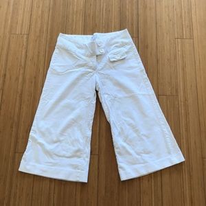 White House Black Market white corduroy capris